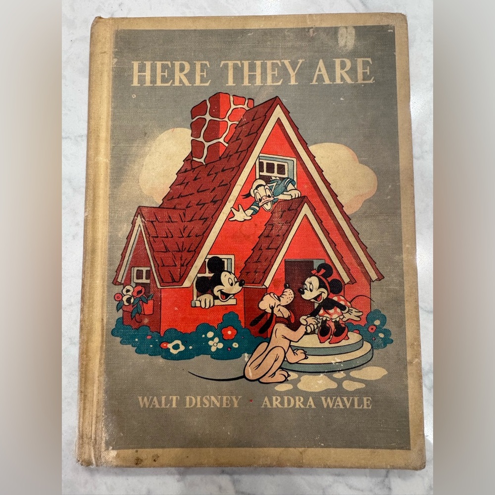 RARE Vintage 1940 Walt Disney “Here They Are” Story Book D.C. Heath